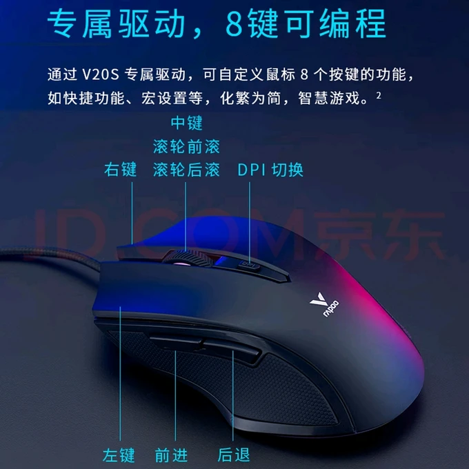 雷柏v26鼠标_鼠标雷柏和戴尔哪个好用_鼠标雷柏T8拆