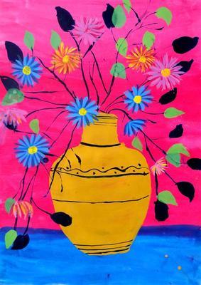 别致的小花瓶儿童画_花瓶儿童绘画_花瓶儿童画简笔画